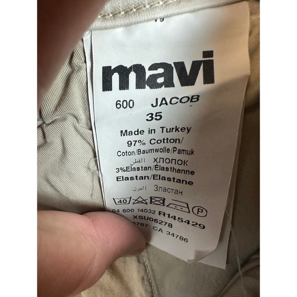 Mavi Shorts Mens 35 Cream Jacob Chino Flat Front Stretch Flex Preppy Chino Golf - Picture 7 of 8